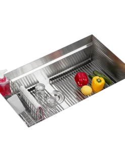 Pearl® Stainless Kitchen Sinks CUVI - PRO - 16 Gauge Single Bowl Stainless Steel Kitchen Sink System