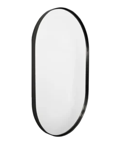 PEARL Canada Eden Oval Decorative Mirror Matte Black Decorative Mirrors