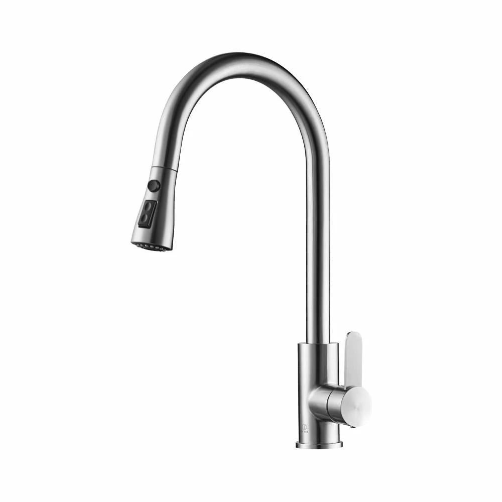PearlĀ® SASHA Brushed Stainless Steel Kitchen Empire Faucet