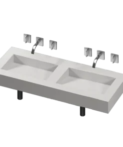 COSENTINO Armony 2 Double Bowl One-piece Vanity Sink COSENTINO INTEGRATED VANITIES