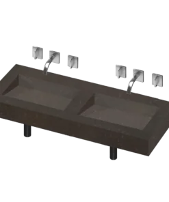 COSENTINO Armony 2 Double Bowl One-piece Vanity Sink COSENTINO INTEGRATED VANITIES