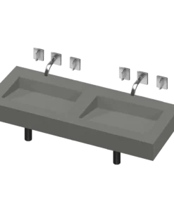 COSENTINO Armony 2 Double Bowl One-piece Vanity Sink COSENTINO INTEGRATED VANITIES