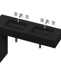 COSENTINO Equilibrium 2 Double Bowl One-piece Vanity Sink