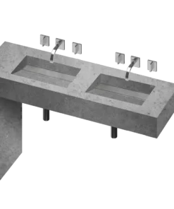 COSENTINO Equilibrium 2 Double Bowl One-piece Vanity Sink