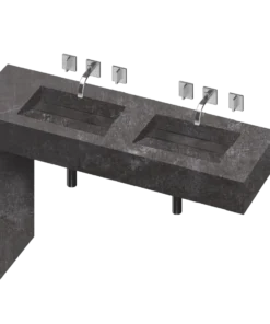 COSENTINO Equilibrium 2 Double Bowl One-piece Vanity Sink