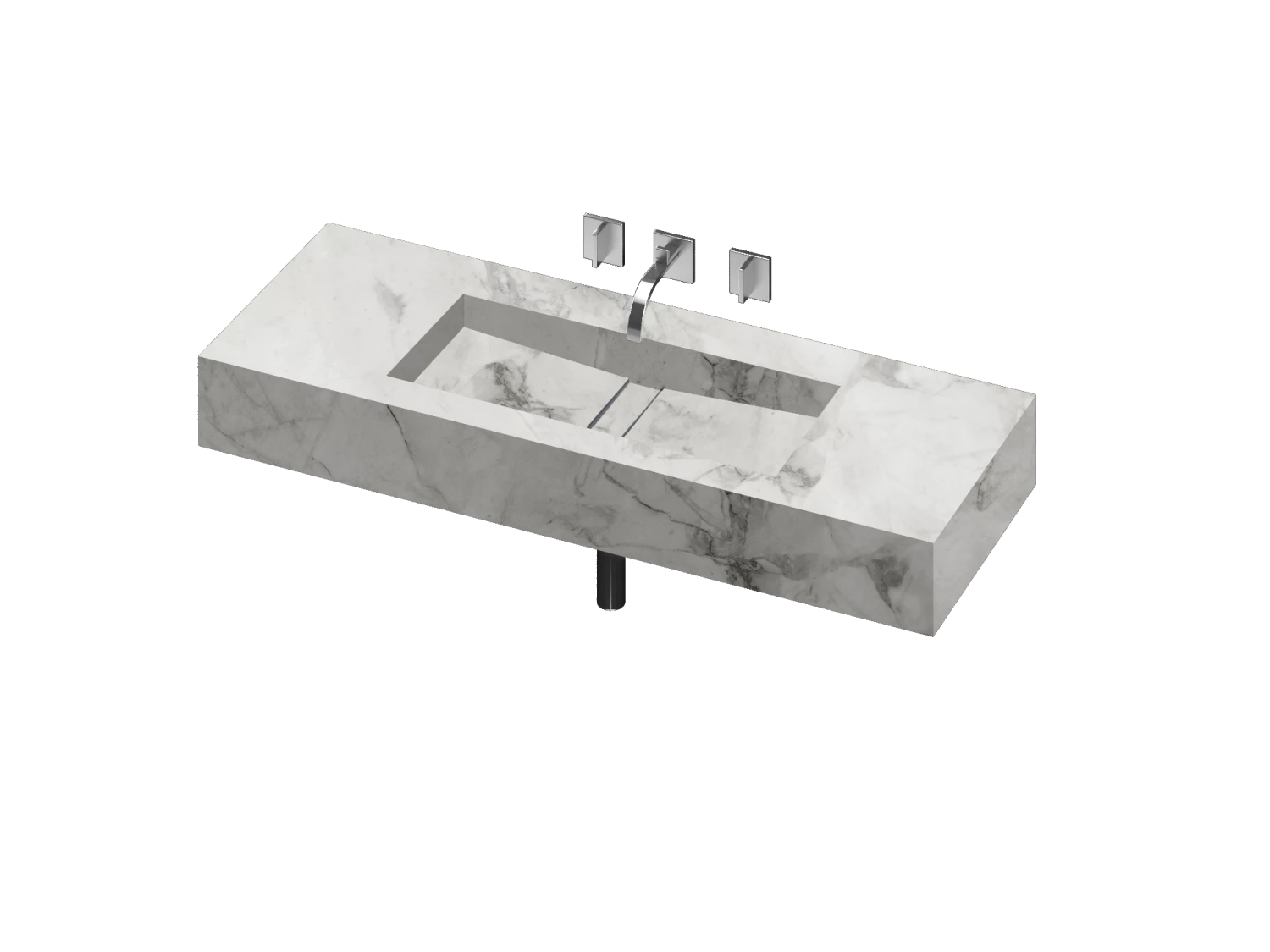 COSENTINO COSENTINO INTEGRATED VANITIES Reflection 900 Single Bowl One-piece Vanity Sink