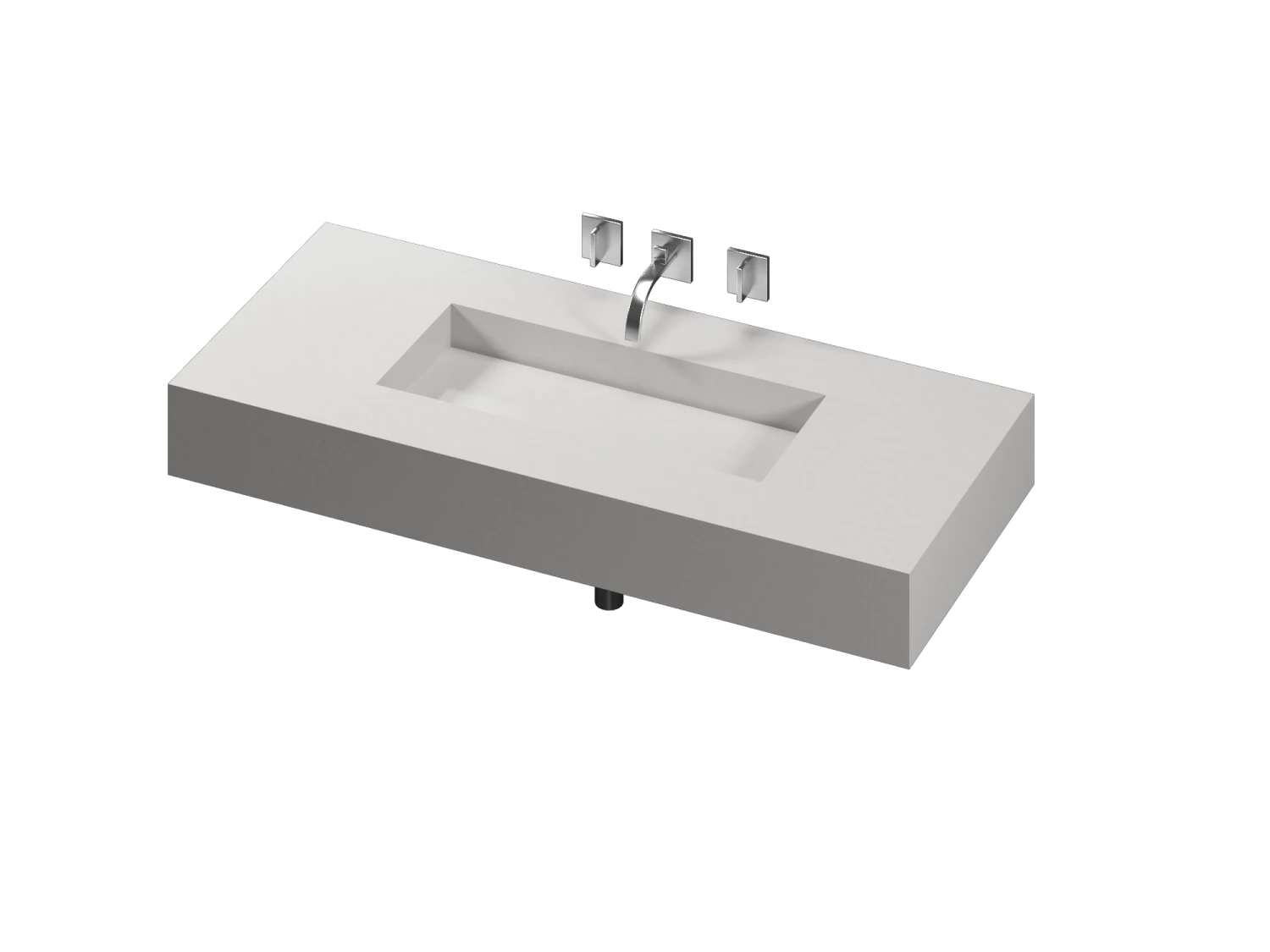 COSENTINO COSENTINO INTEGRATED VANITIES Reflection 900 Single Bowl One-piece Vanity Sink