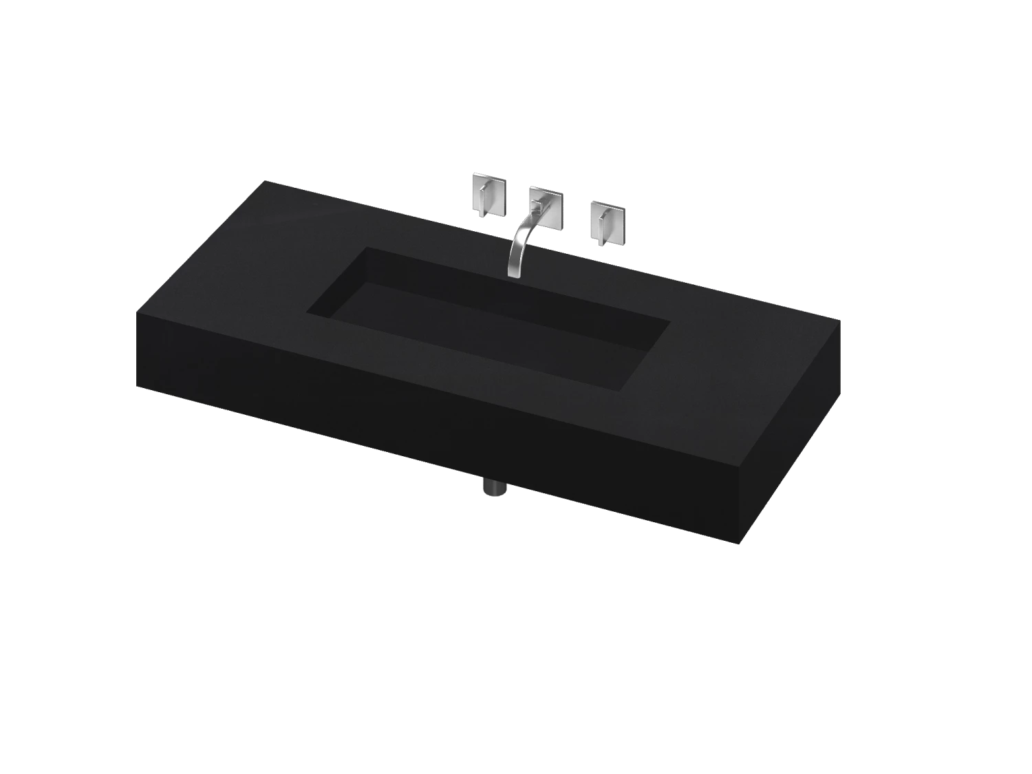 COSENTINO COSENTINO INTEGRATED VANITIES Reflection 900 Single Bowl One-piece Vanity Sink