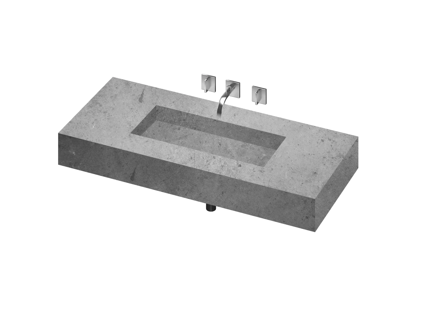 COSENTINO COSENTINO INTEGRATED VANITIES Reflection 900 Single Bowl One-piece Vanity Sink