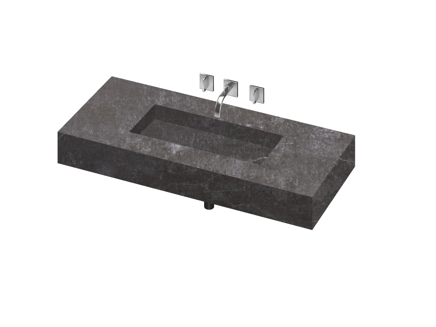 COSENTINO COSENTINO INTEGRATED VANITIES Reflection 490 Single Bowl One-piece Vanity Sink