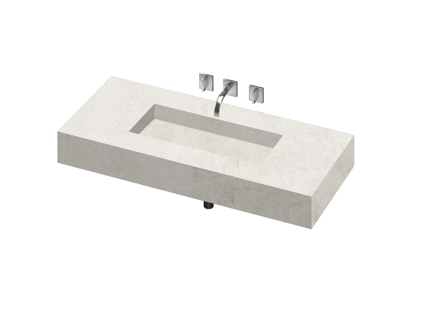 COSENTINO COSENTINO INTEGRATED VANITIES Reflection 490 Single Bowl One-piece Vanity Sink