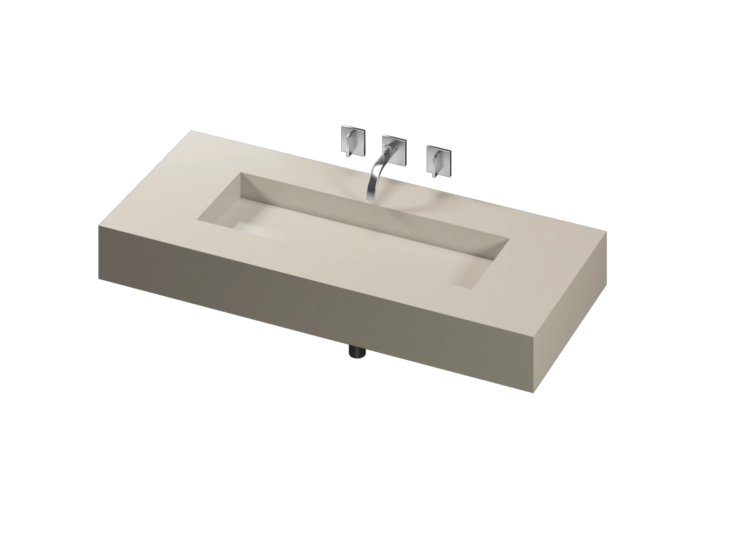 COSENTINO COSENTINO INTEGRATED VANITIES Reflection 900 Single Bowl One-piece Vanity Sink
