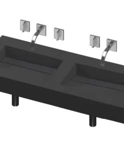 COSENTINO Simplicity 2 Double Bowl One-piece Vanity Sink