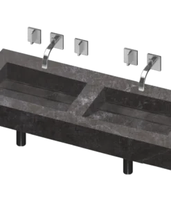 COSENTINO Simplicity 2 Double Bowl One-piece Vanity Sink