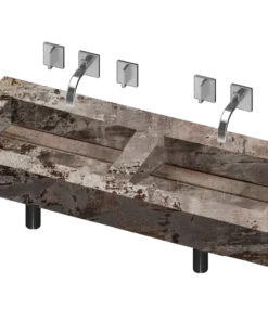 COSENTINO Simplicity 2 Double Bowl One-piece Vanity Sink