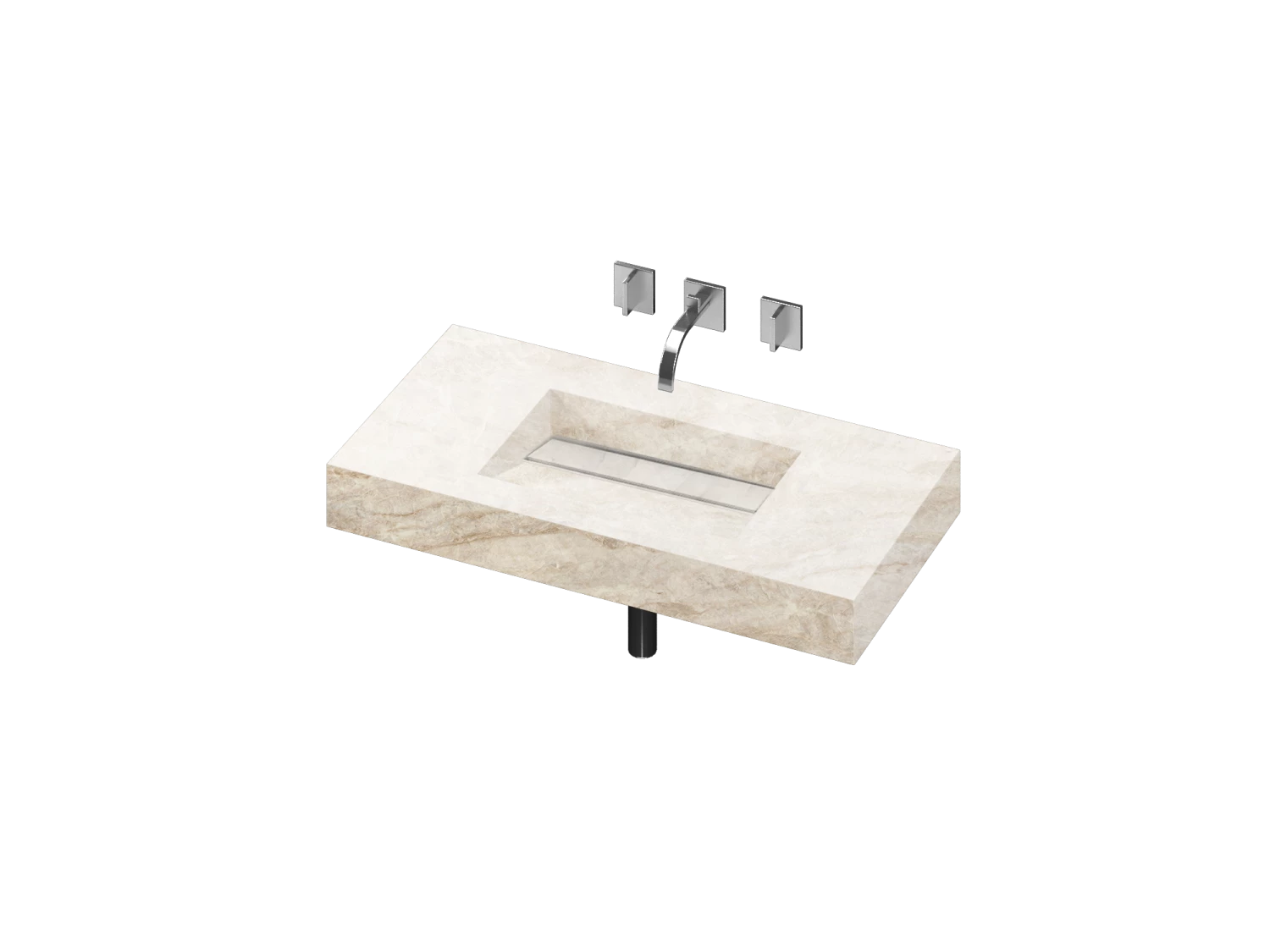 COSENTINO COSENTINO INTEGRATED VANITIES Simplicity 1 Single Bowl One-piece Vanity Sink