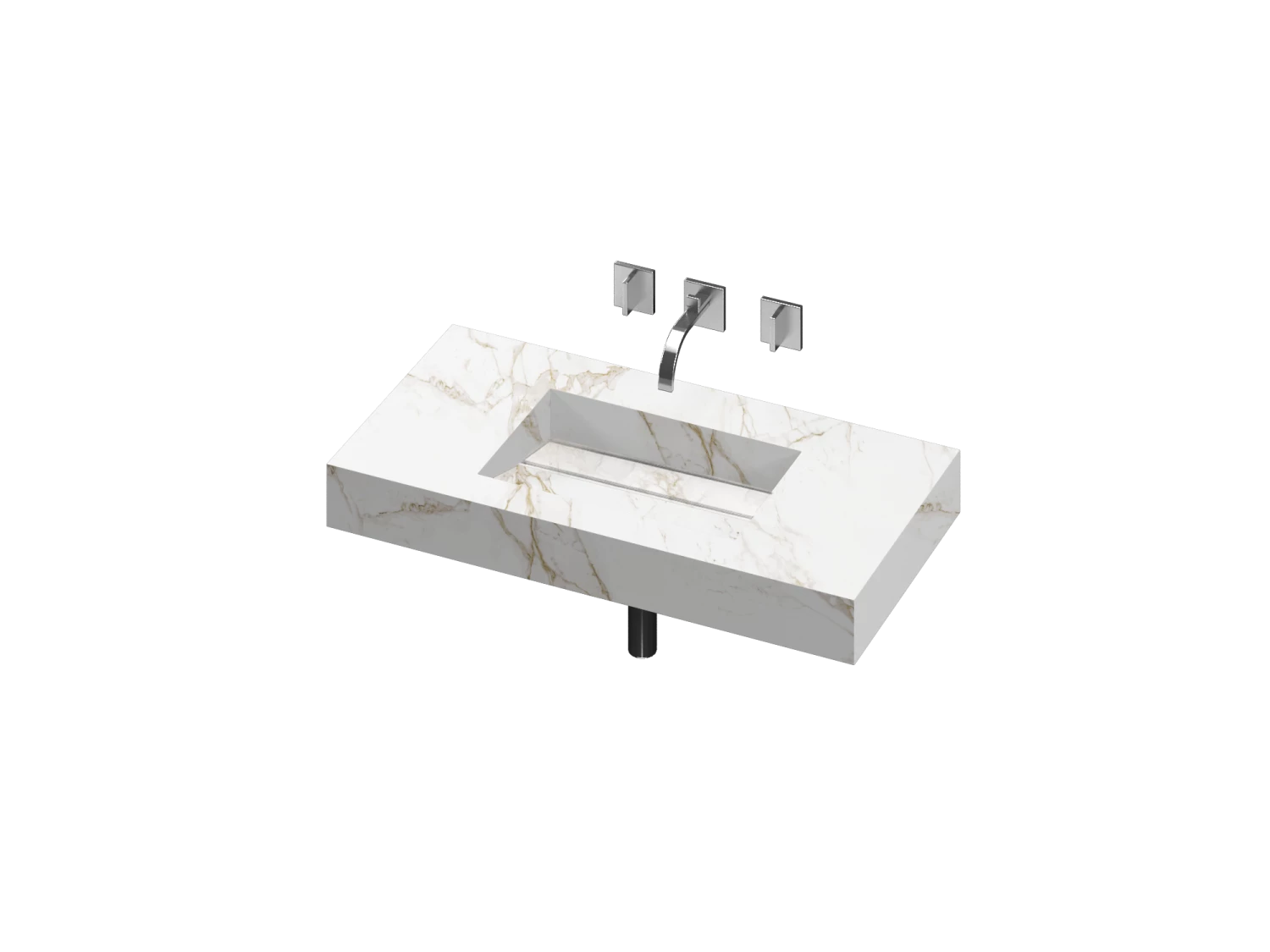 COSENTINO COSENTINO INTEGRATED VANITIES Simplicity 1 Single Bowl One-piece Vanity Sink