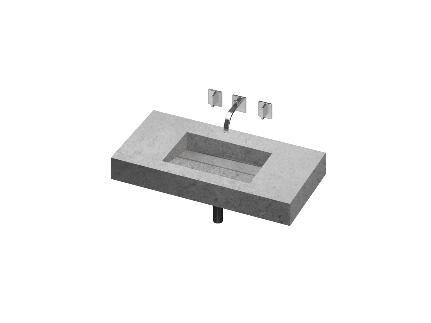 COSENTINO COSENTINO INTEGRATED VANITIES Simplicity 1 Single Bowl One-piece Vanity Sink