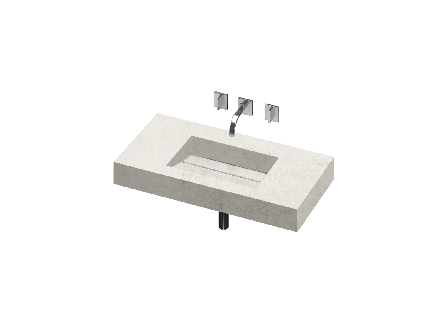 COSENTINO COSENTINO INTEGRATED VANITIES Simplicity 1 Single Bowl One-piece Vanity Sink