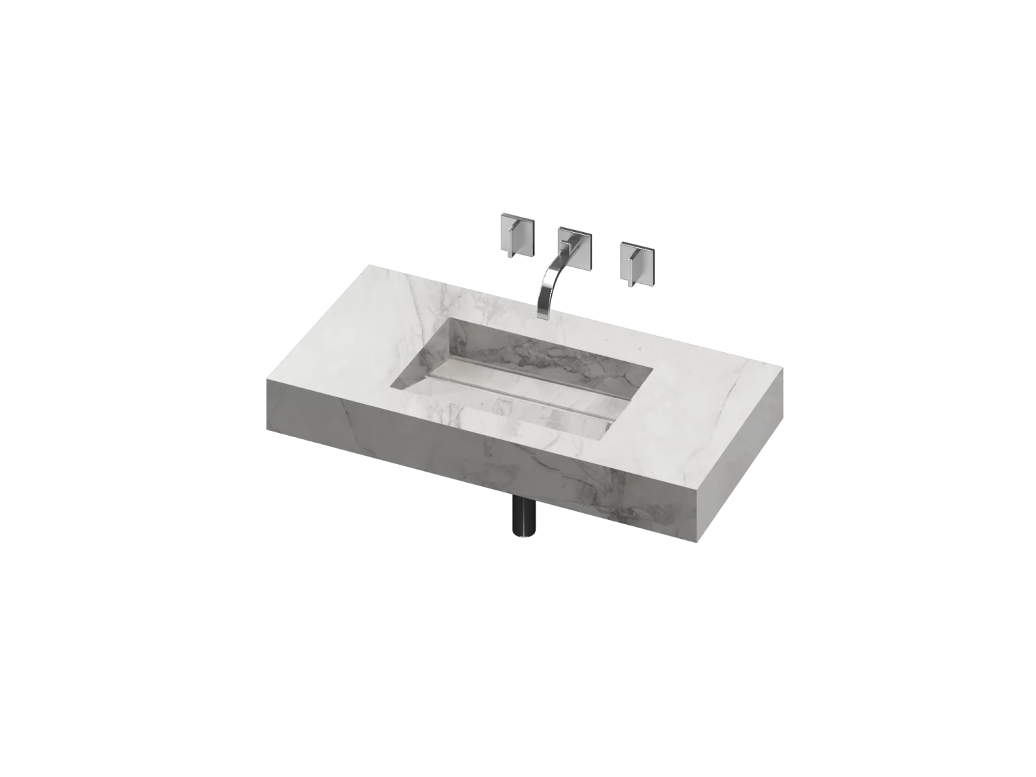 COSENTINO COSENTINO INTEGRATED VANITIES Simplicity 1 Single Bowl One-piece Vanity Sink