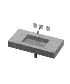 COSENTINO COSENTINO INTEGRATED VANITIES Simplicity 1 Single Bowl One-piece Vanity Sink